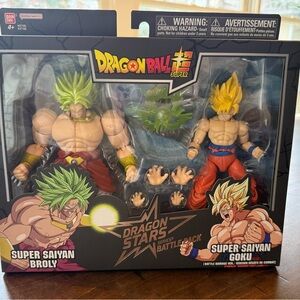 Super Saiyan Broly and Goku Action Figures